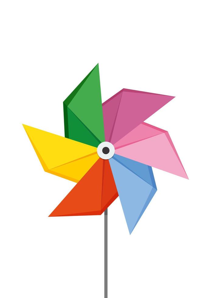 kleurrijk pinwheel clip art vector geïsoleerd Aan wit achtergrond