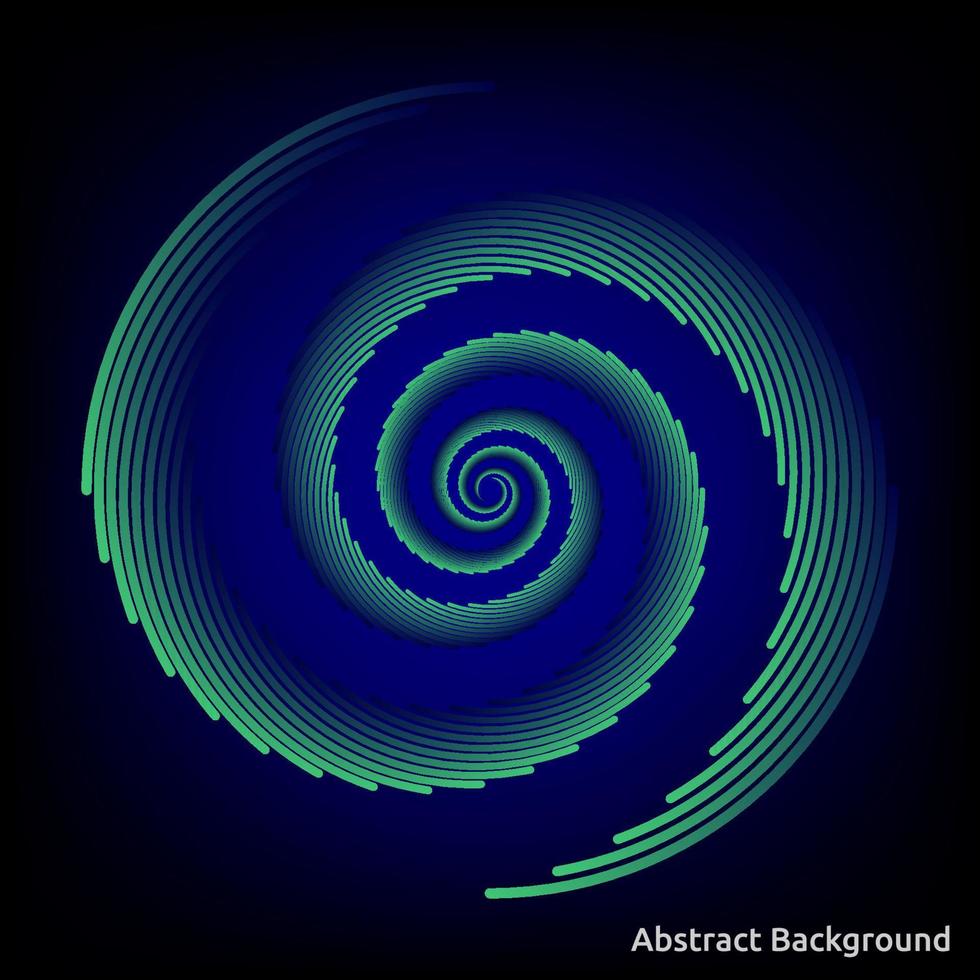 blauw en groen helling ronde lijnen abstract achtergrond in technologie stijl. vector