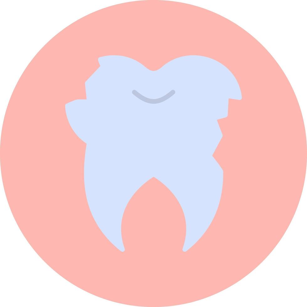 gebroken tand vector icoon