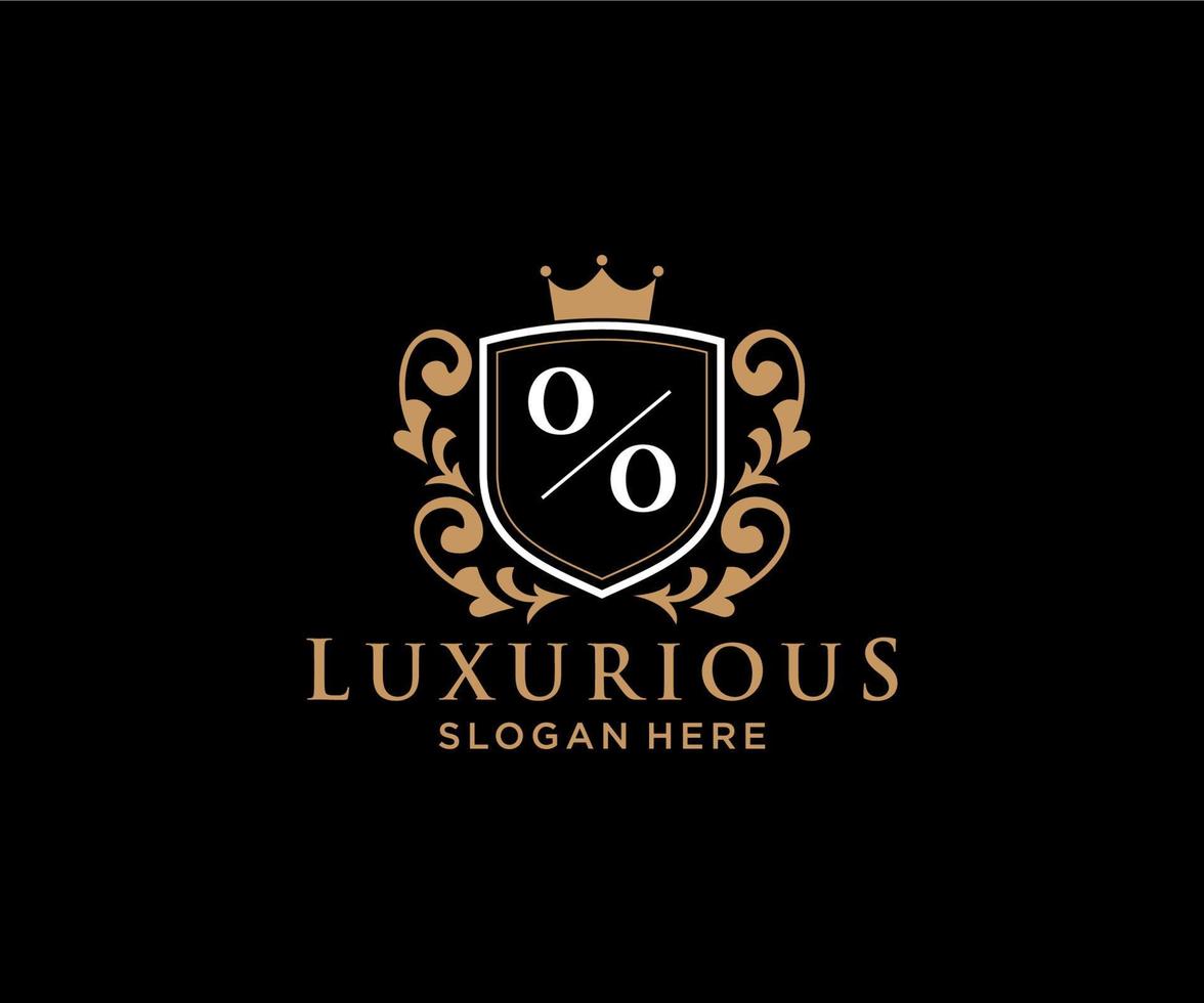 eerste ooo brief Koninklijk luxe logo sjabloon in vector kunst voor restaurant, royalty, boetiek, cafe, hotel, heraldisch, sieraden, mode en andere vector illustratie.