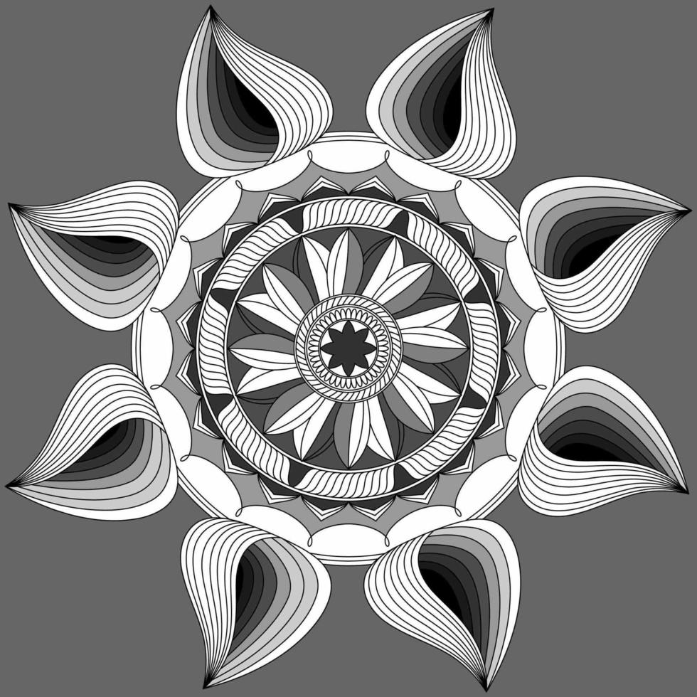 cirkelvormig patroon in de vorm van mandala, decoratief ornament in oosterse stijl, sier mandala ontwerp achtergrond gratis vector