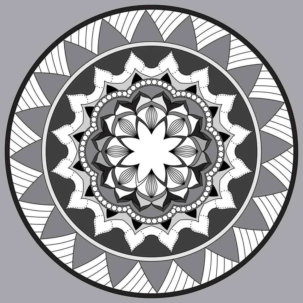 cirkelvormig patroon in de vorm van mandala, decoratief ornament in oosterse stijl, sier mandala ontwerp achtergrond gratis vector