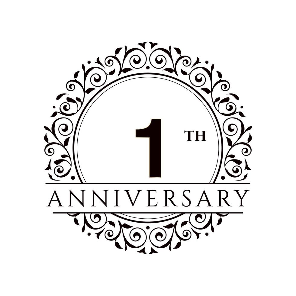 1 jaar verjaardag viering vector sjabloon illustratie