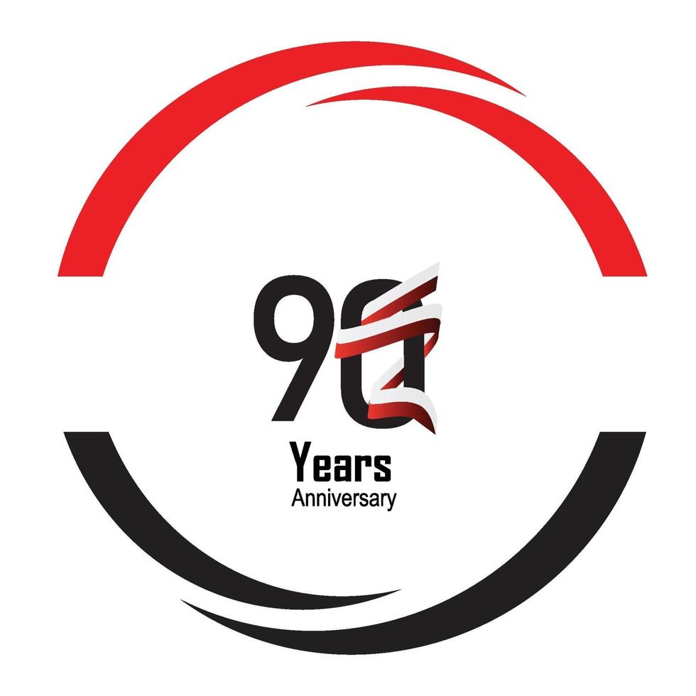 jaar jubileum logo met enkele regel wit-zwarte kleur voor cirkelviering vector