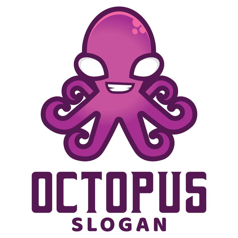 modern vlak ontwerp gemakkelijk minimalistische schattig inktvis Octopus logo icoon ontwerp sjabloon vector met modern illustratie concept stijl voor restaurant, Product, label, merk, cafe, insigne, embleem