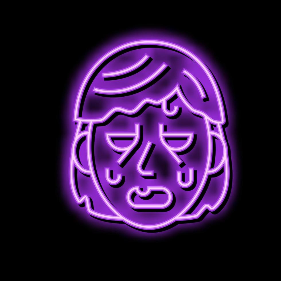 zombie monster neon gloed icoon illustratie vector