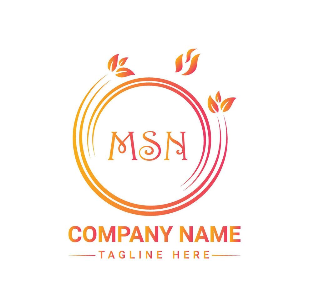 msn brief logo ontwerp, msn vector logo, msn met vorm geven aan, msn sjabloon met bij elkaar passen kleur, msn logo gemakkelijk, elegant, msn luxueus logo, msn vector pro, msn typografie,