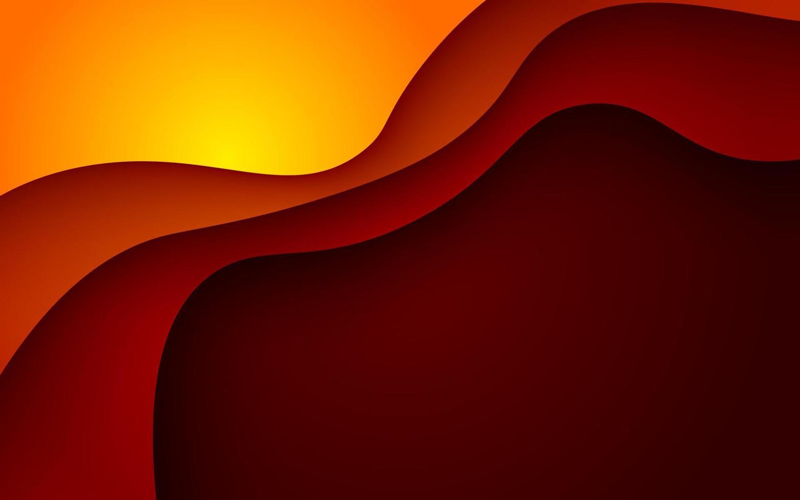 abstract oranje rood helling golvend papercut overlappen lagen achtergrond. eps10 vector