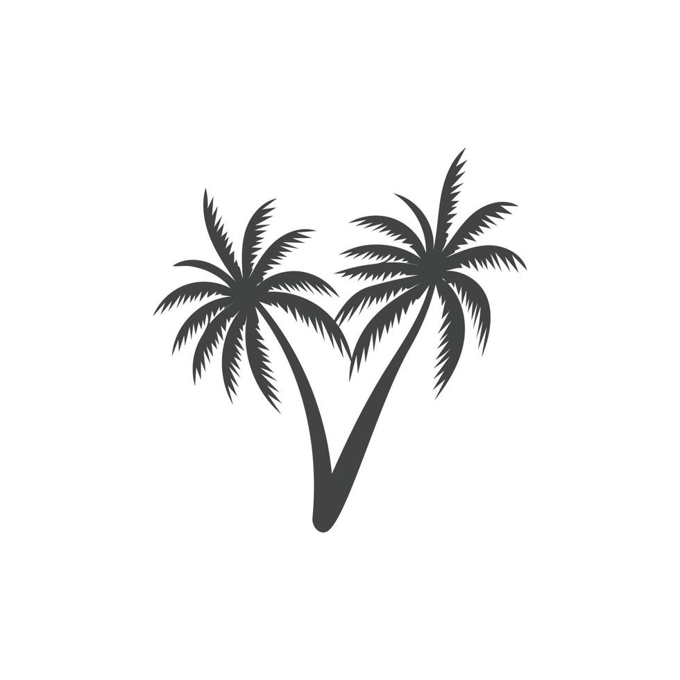 palm logo icoon sjabloon en symbool vector boom