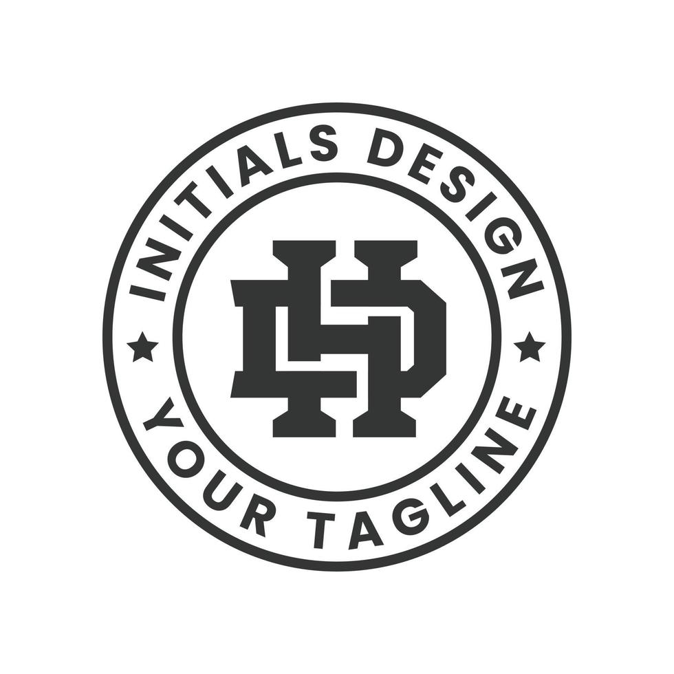 premie kwaliteit eerste brief dh monogram klassiek, embleem, vintage retro logo ontwerp symbool ontwerp vector