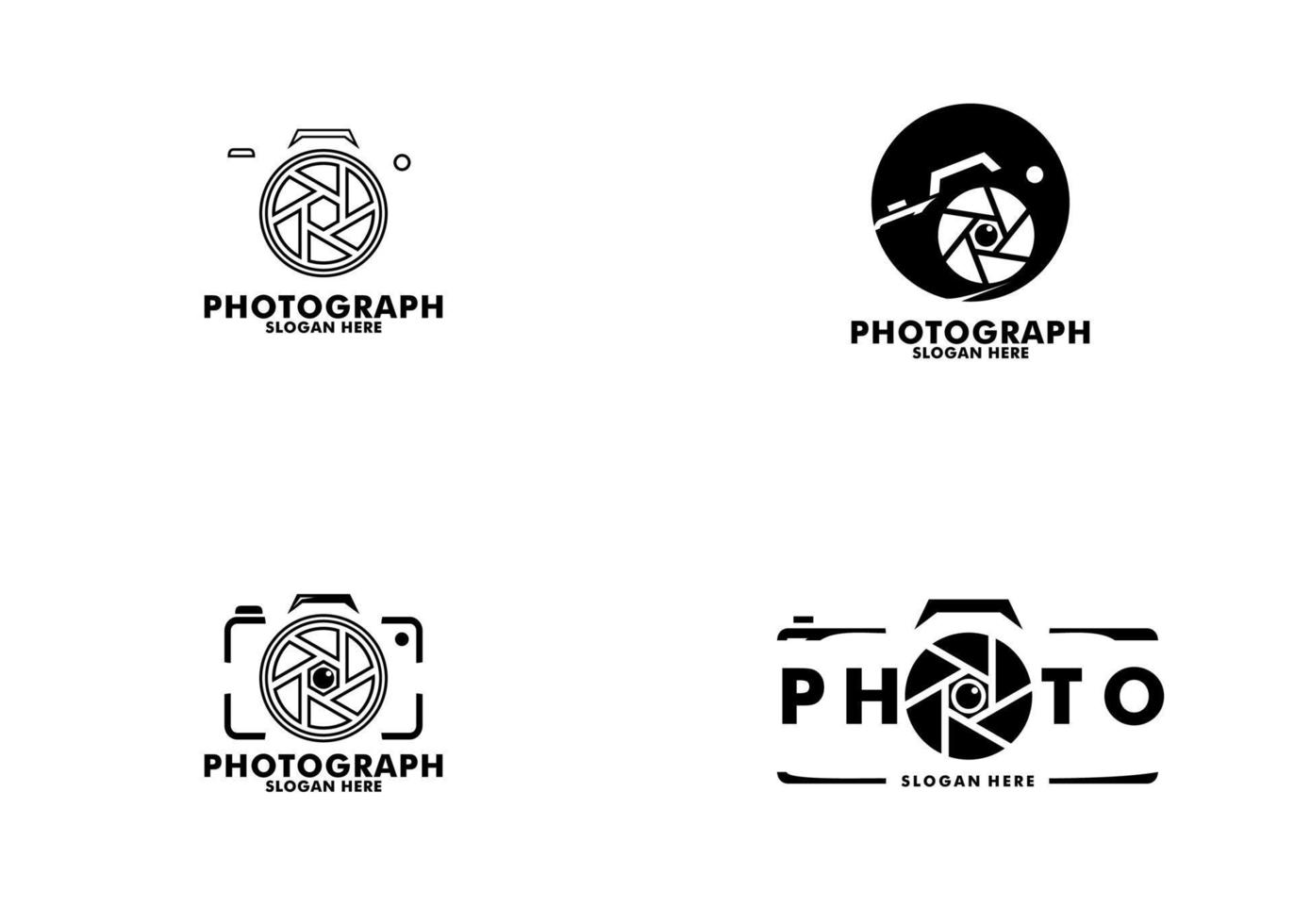 reeks van camera logo, fotografie logo icoon vector sjabloon