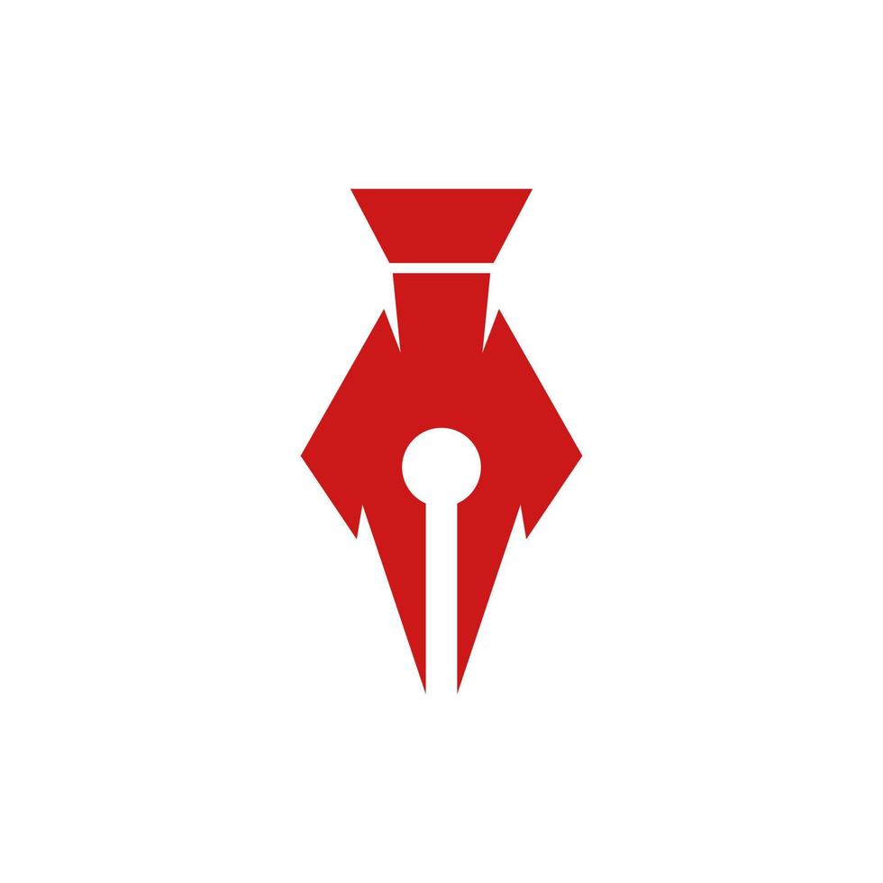 meetkundig pen schrijven illustratie logo ontwerp vector