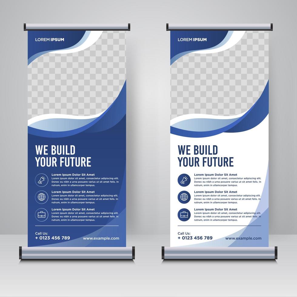 corporate rollup of x banner ontwerpsjabloon vector