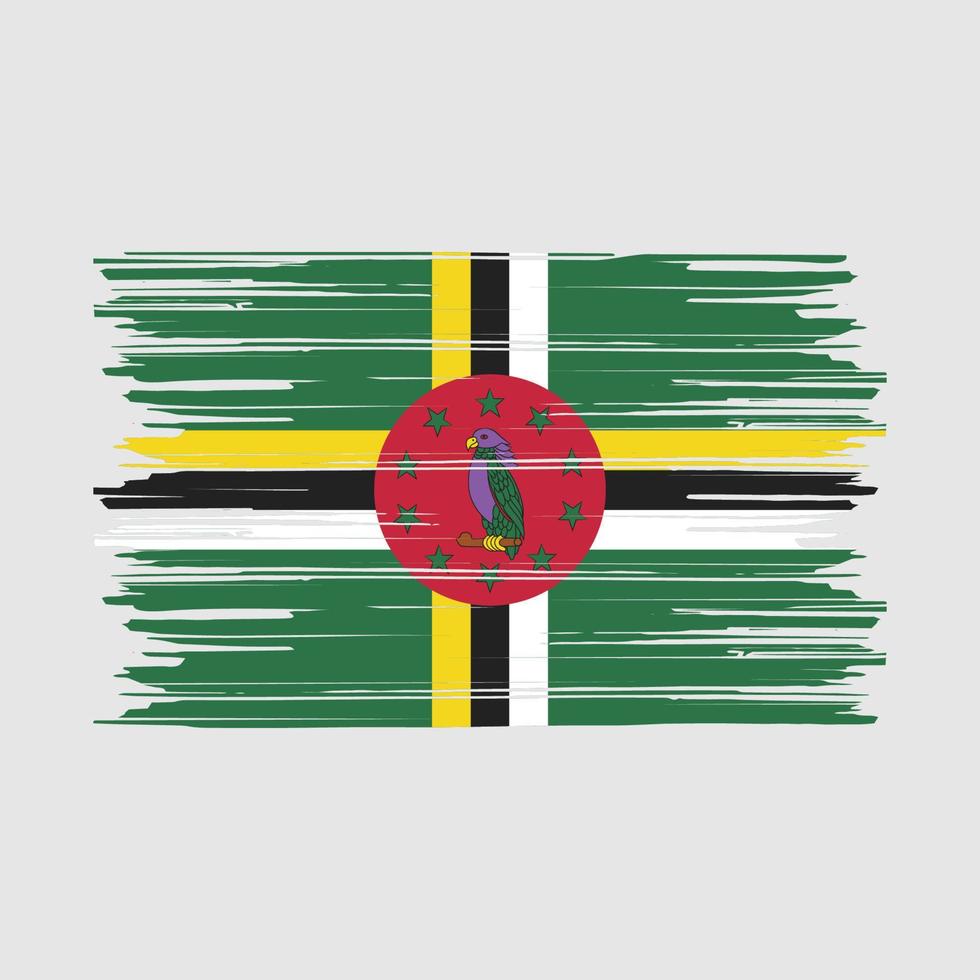 Dominica vlag borstel vector