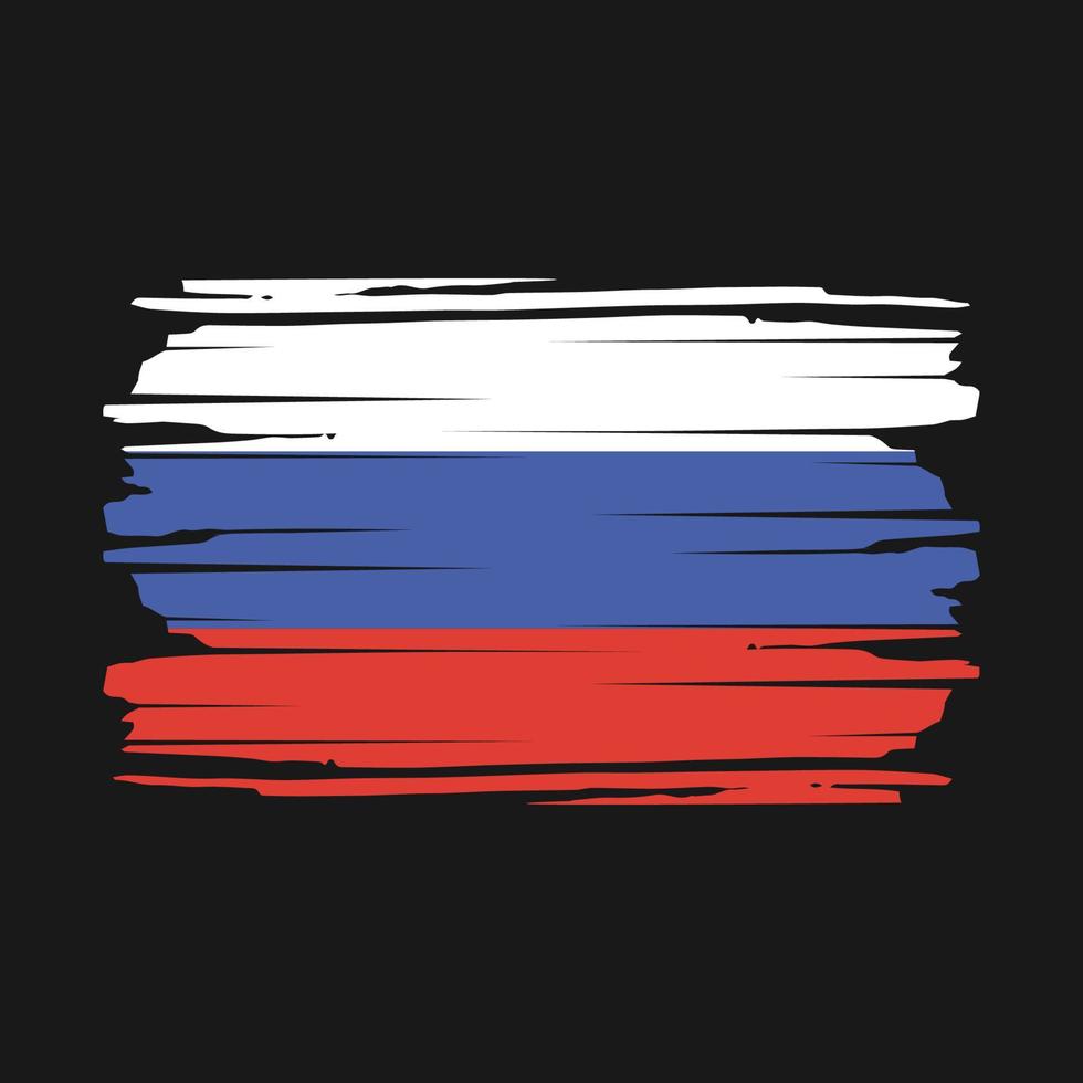 Rusland vlag borstel vector