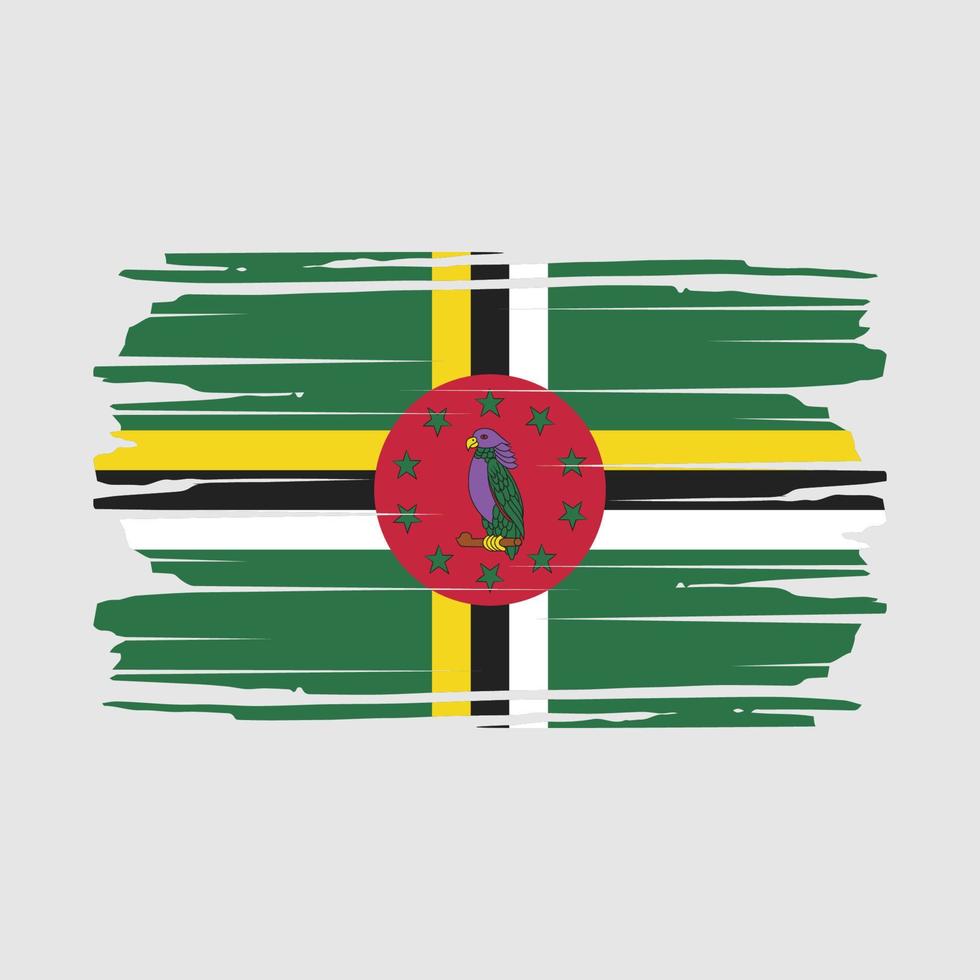 dominica vlag borstel vector