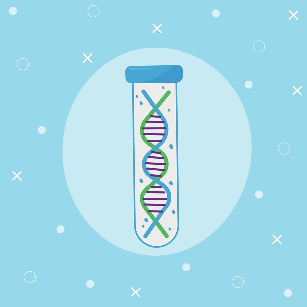 februari 28 - bijzonder ziekte dag. dna van bijzonder ziekten in een test buis.vector vlak illustratie. vector