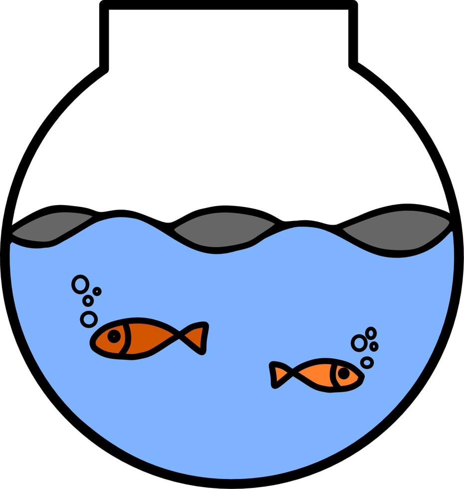 illustratie van vis in de zee. vis vector illustratie. gegrild vis. vis gerechten