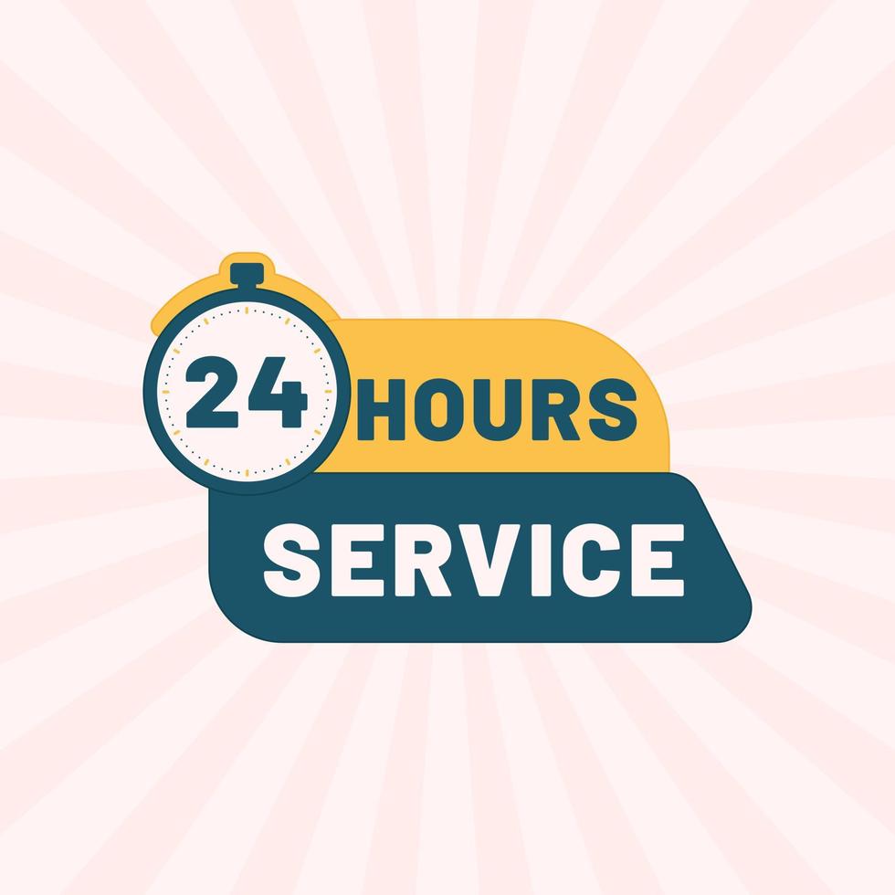 24 uren onderhoud elke dag vector ontwerp