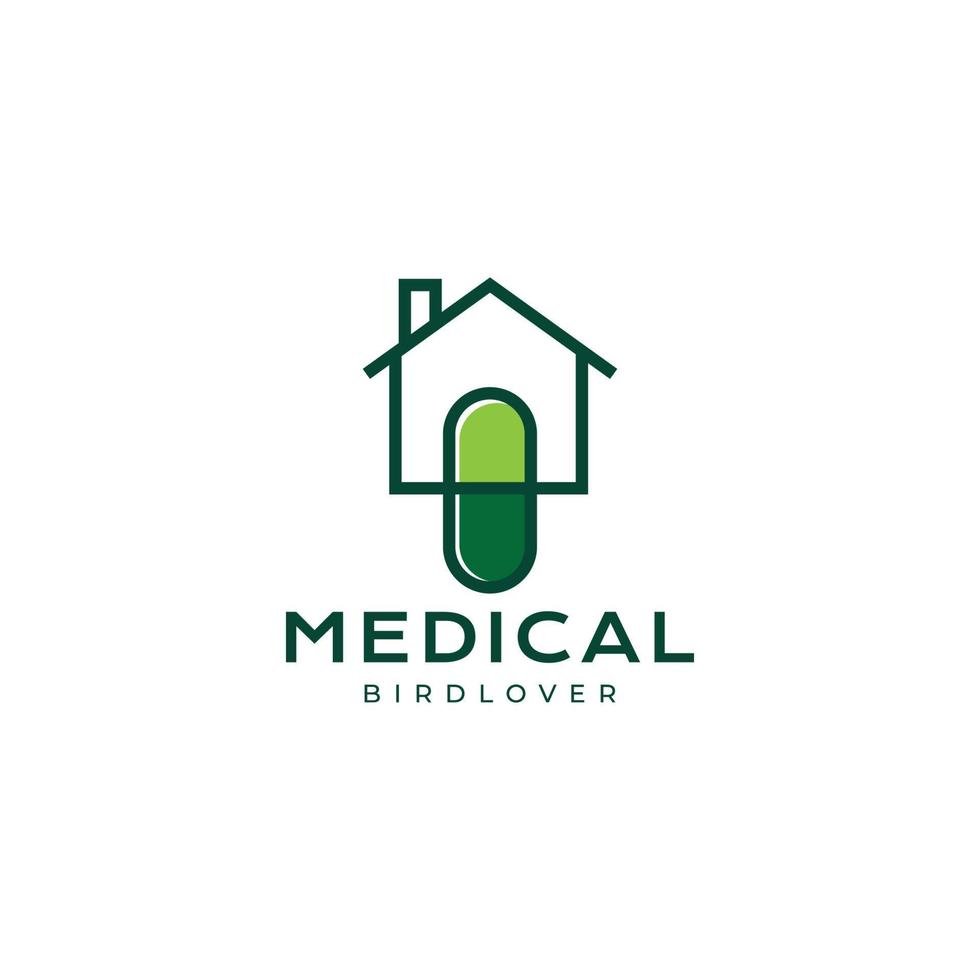 vogel kooi kliniek Gezondheid zorg huisdieren modern logo ontwerp vector icoon illustratie