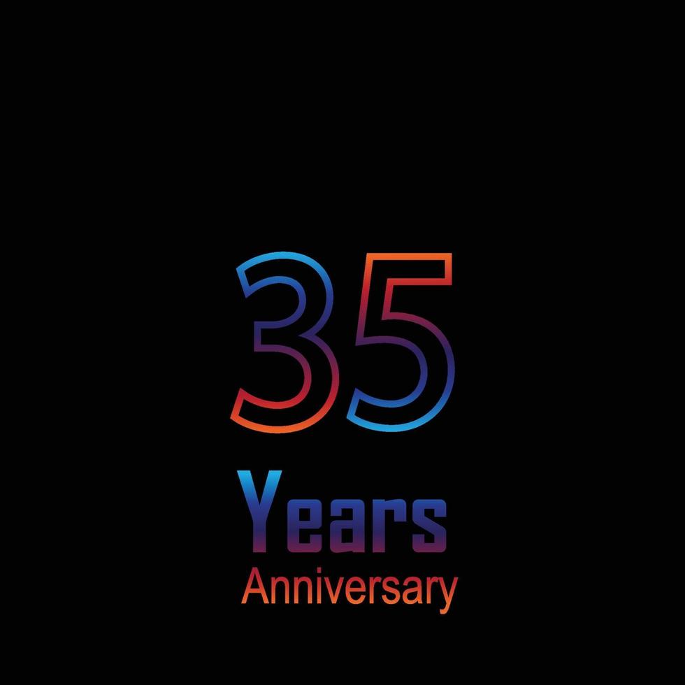 jaar jubileum logo vector sjabloon ontwerp illustratie regenboog