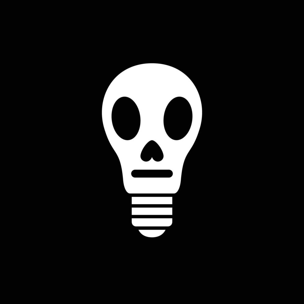 laten schrikken ideeën lamp lamp verlichting schedel schedel logo ontwerp icoon vector illustratie
