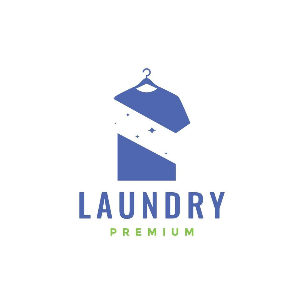 Mens kleding schoon wasserij schijnen logo ontwerp vector icoon illustratie