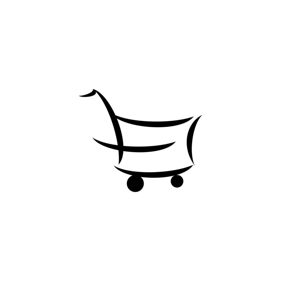 trolley icoon vlak vector sjabloon ontwerp trendy. boodschappen doen kar symbool. eps 10.