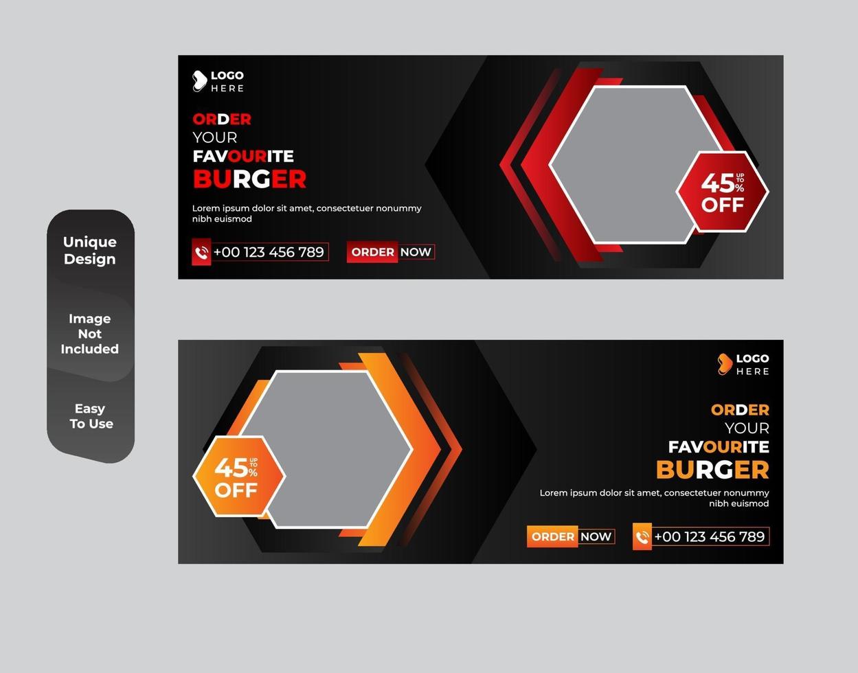 gezonde voeding banner sjabloon set vector