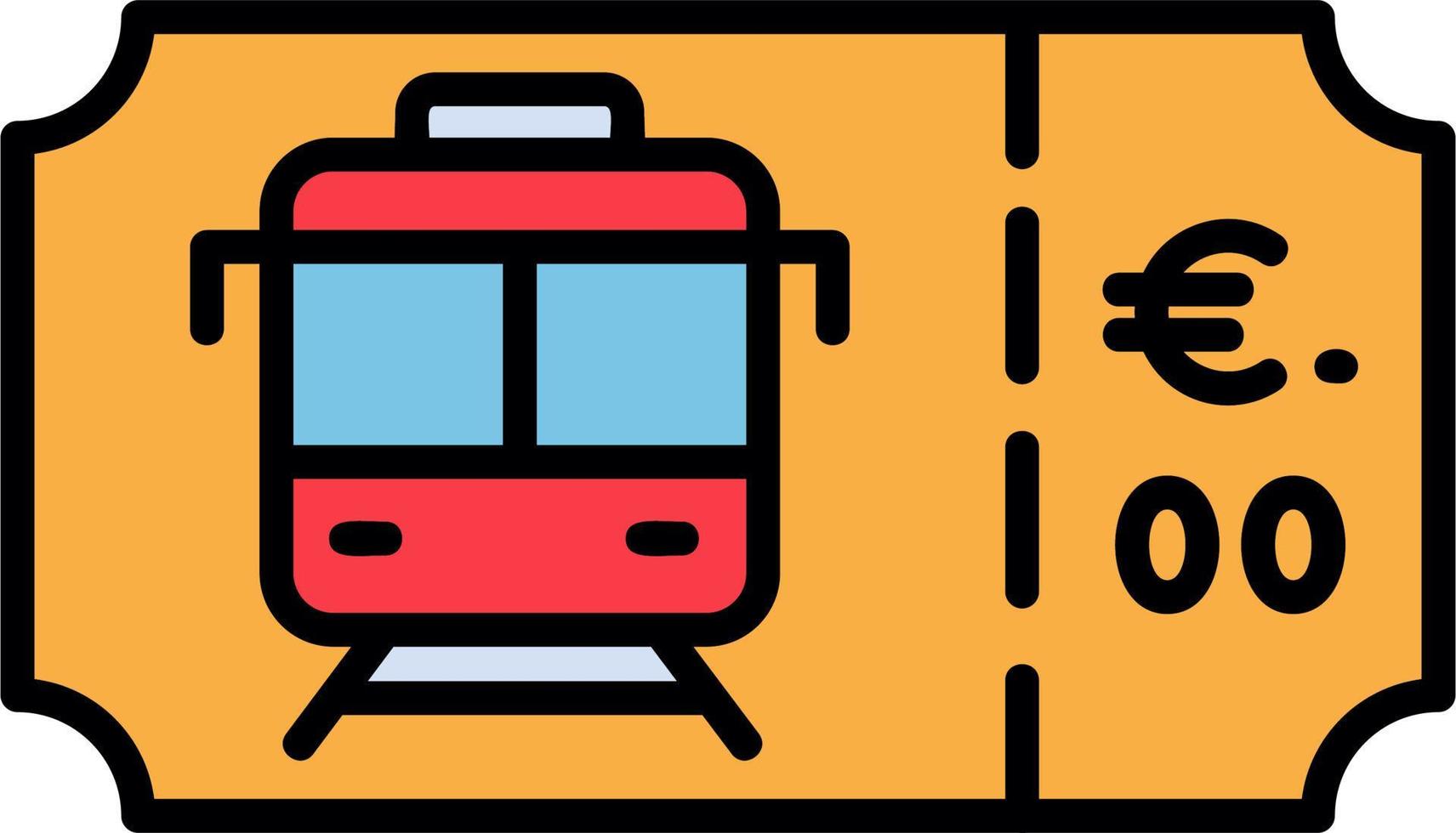 trein ticket vector icoon