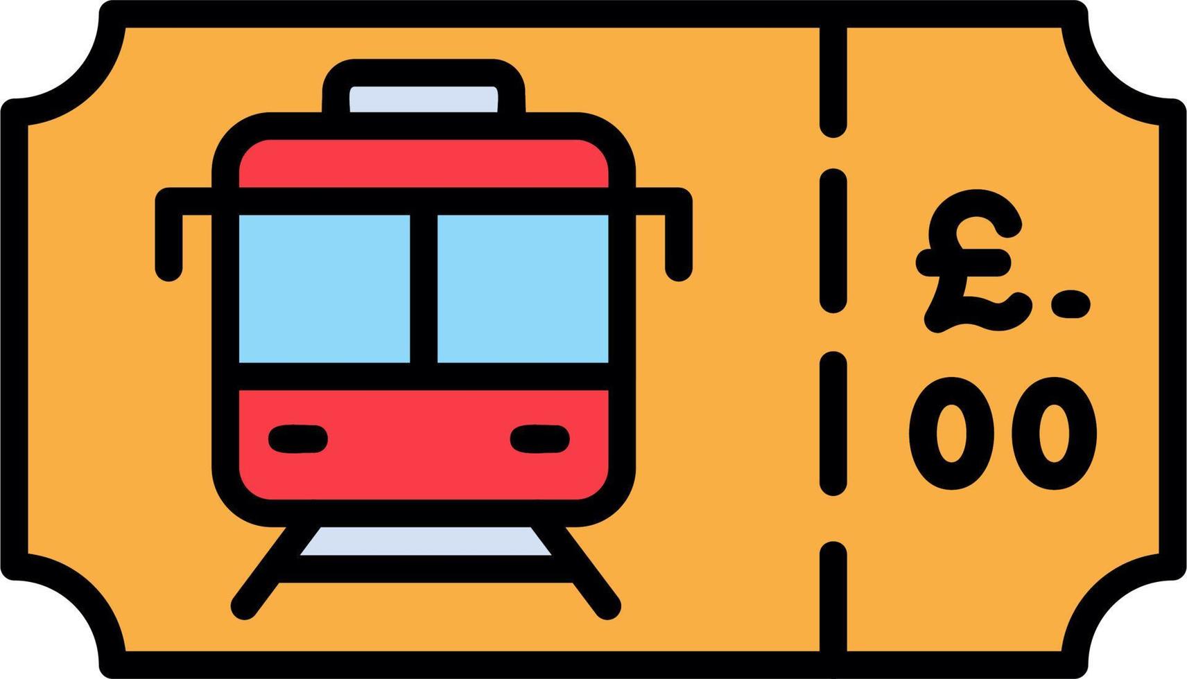 trein ticket vector icoon