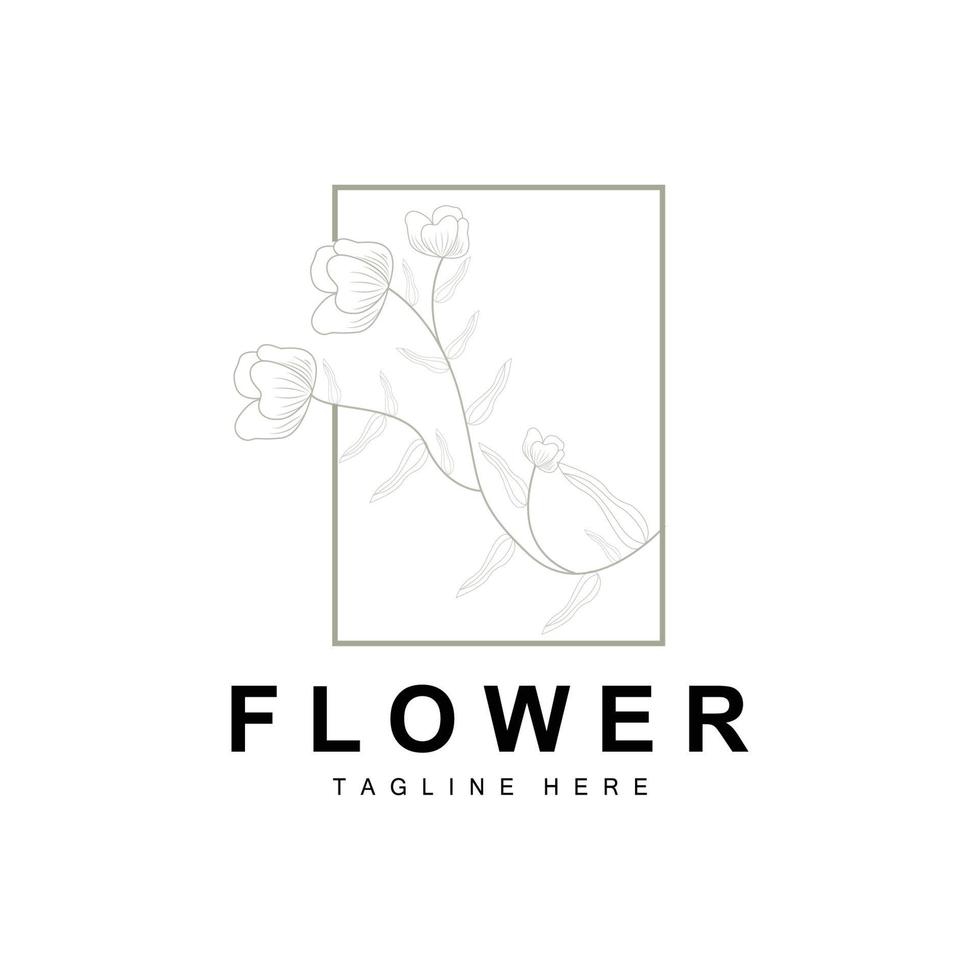 bloemen logo, bladeren en bloemen botanisch tuin vector, bloemen ontwerp van leven vector