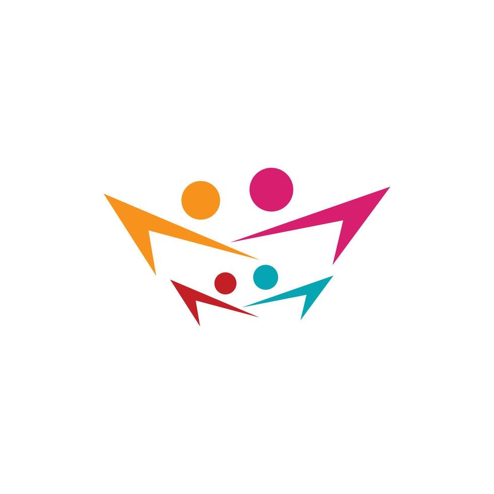 familie logo ontwerp sjabloon - vector