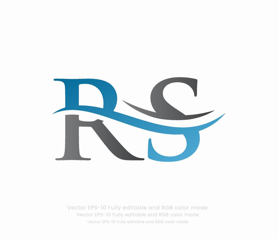 brief r b gekoppeld logo vector