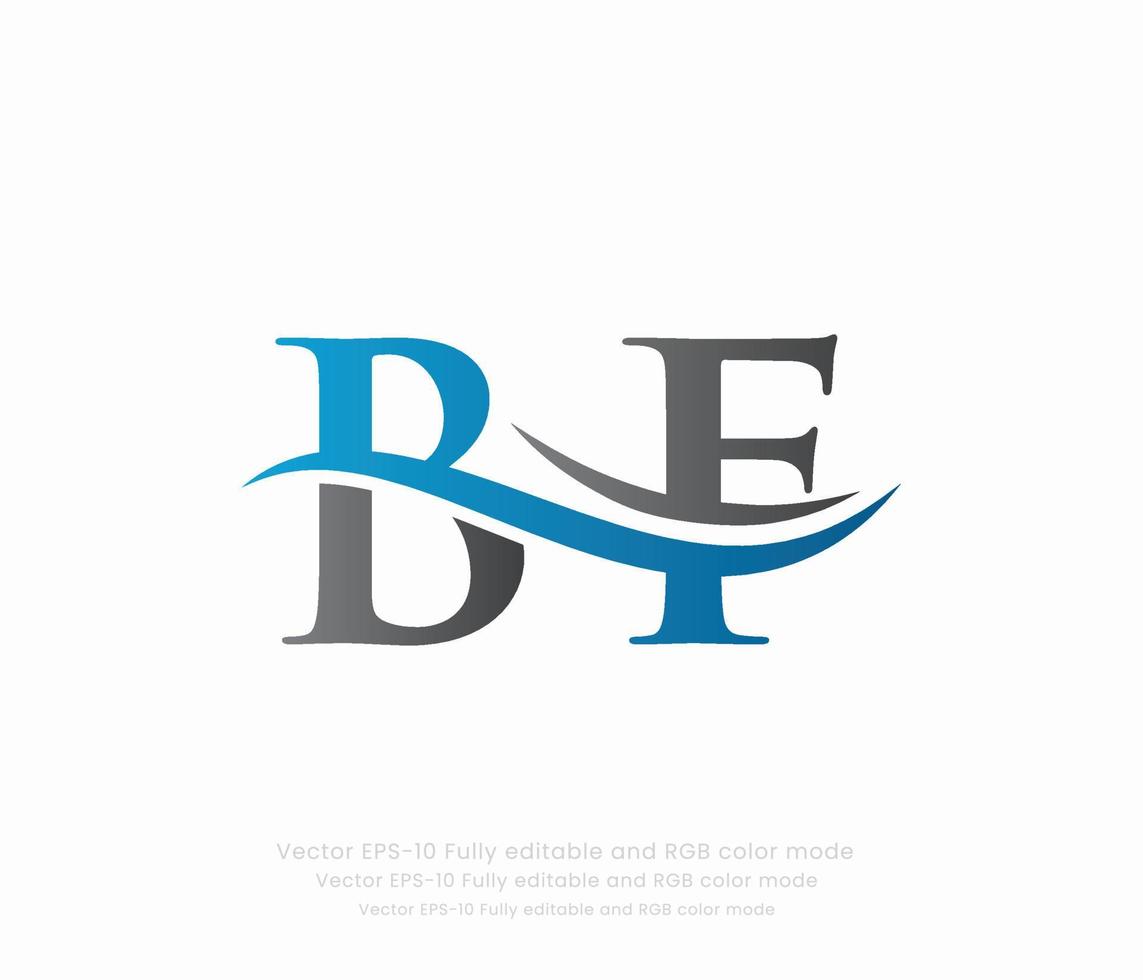 brief b f gekoppeld logo vector