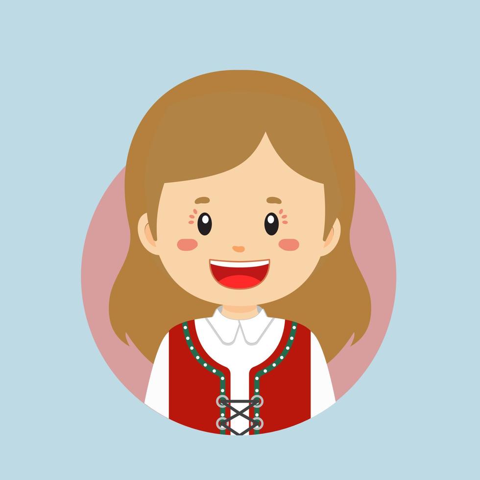 avatar van een Noorwegen karakter vector