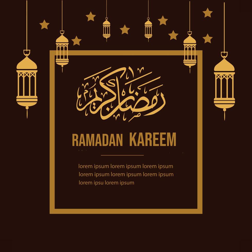 hadj en umrah luxe pakket folder, Ramadan kareem folder sjabloon Islamitisch brochure post Arabisch kalligrafie, groet kaart viering van moslim gemeenschap festival, vertaling de maand van vastend vector