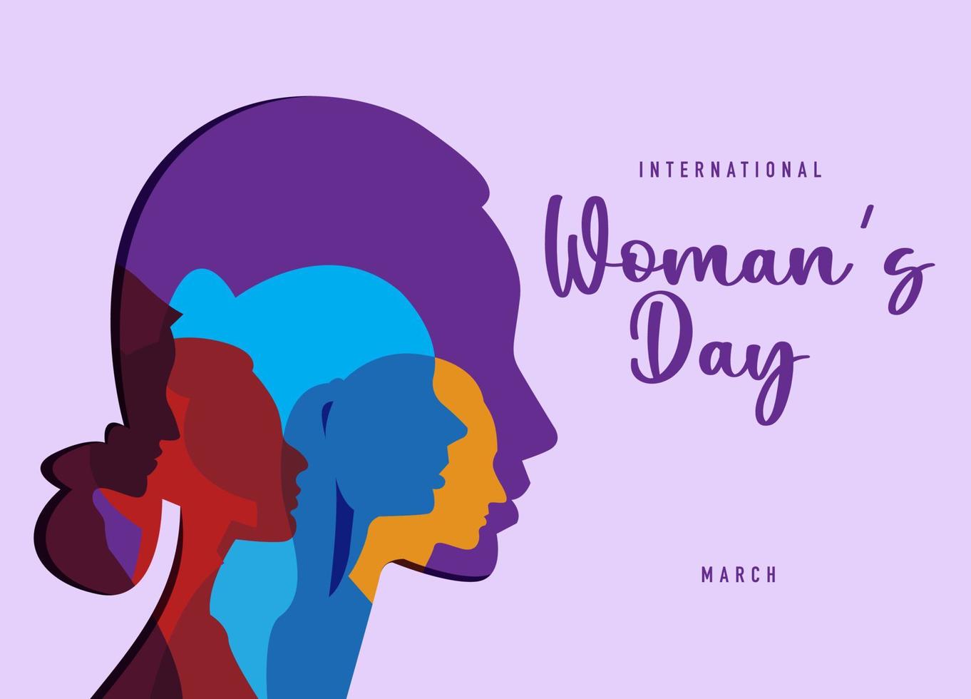 Internationale vrouwen dag vector illustratie ontwerp.