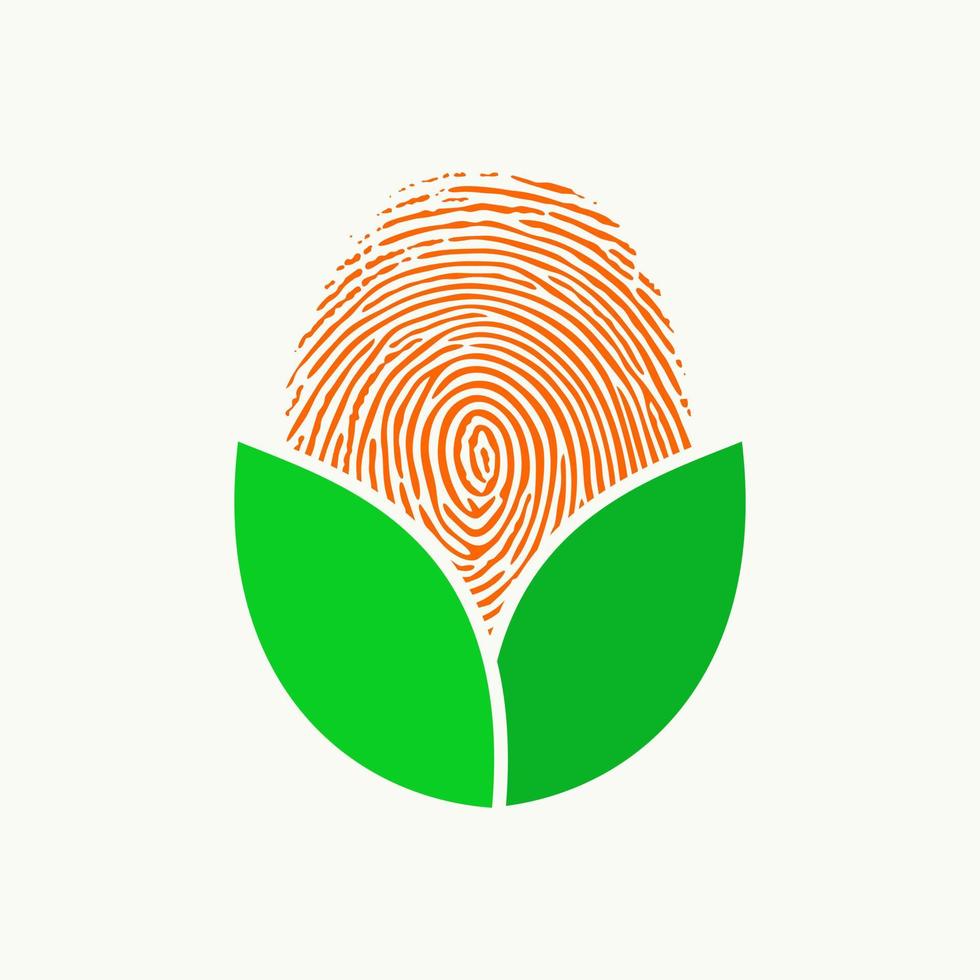 natuur vinger afdrukken logo vector