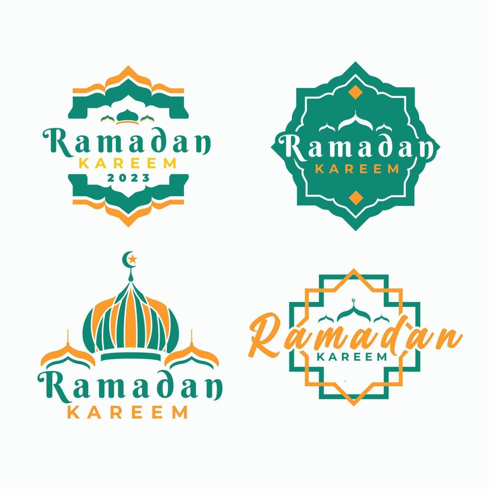 verzameling van Ramadan badges in vector formaat