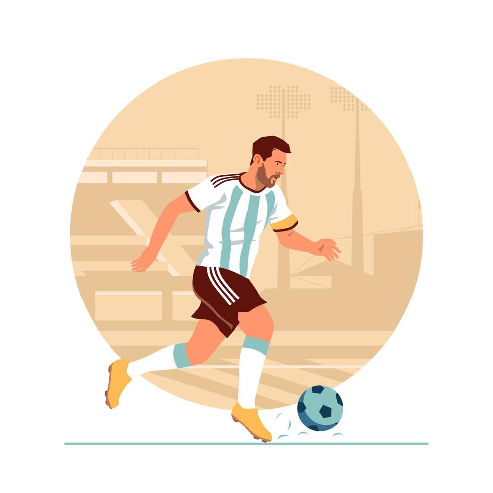 lionel messi Amerikaans voetbal speler concept vector