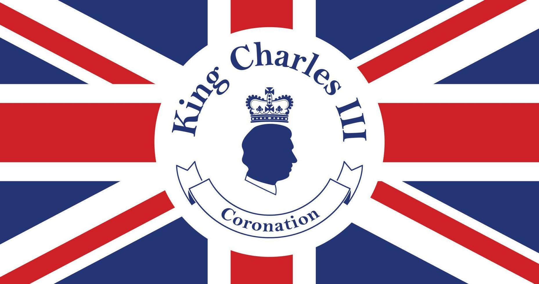 koning Charles iii kroning - prins Charles van Wales wordt koning van Engeland vector