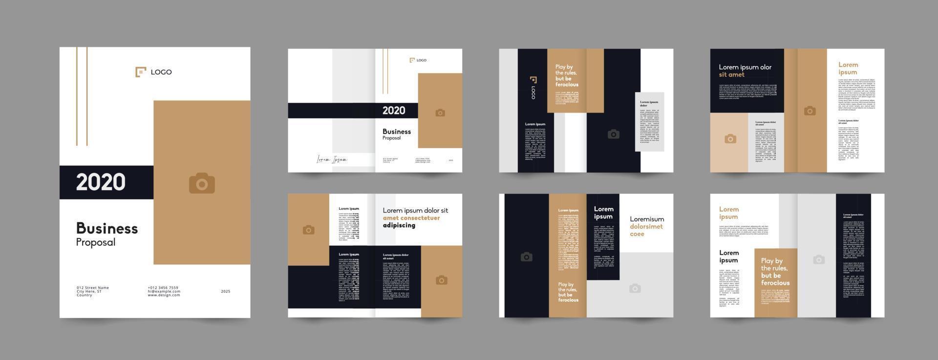 modern a4 schoon bedrijf voorstel brochure ontwerp sjabloon vector