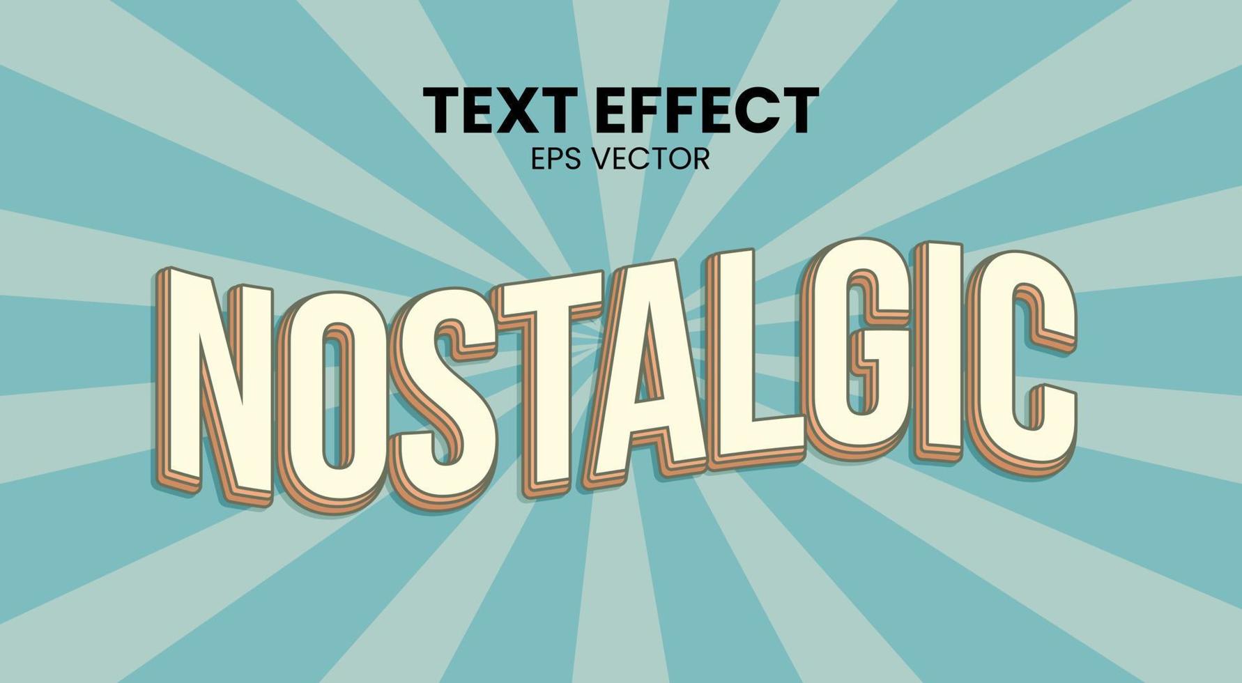 nostalgisch retro tekst effect vector