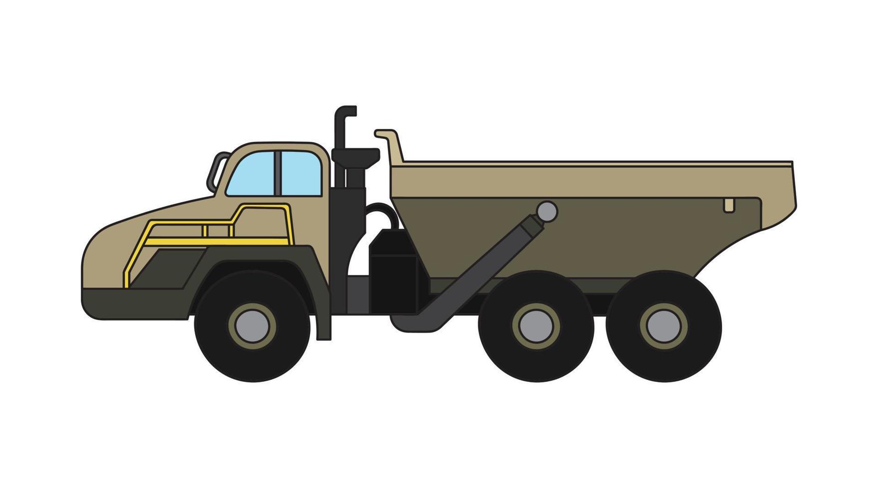 vector illustratie kleur kinderen gearticuleerd dump vrachtauto bouw machine clip art