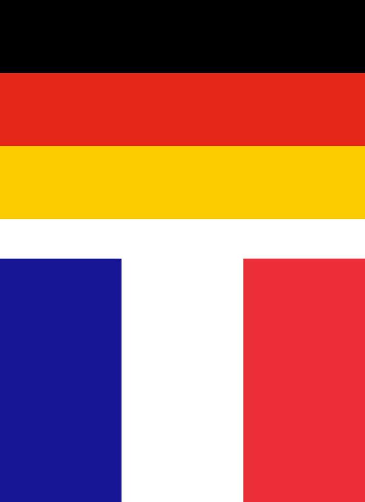 vlag van Duitsland en Frankrijk vector