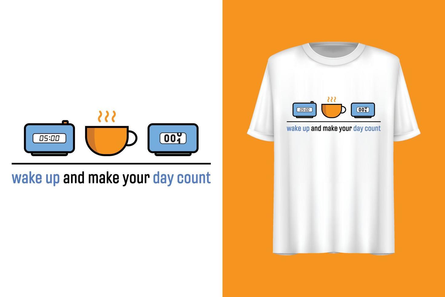 alarm klok t-shirt ontwerp, typografie t-shirt ontwerp, mooi zo ochtend- citaat t-shirt ontwerp. vector