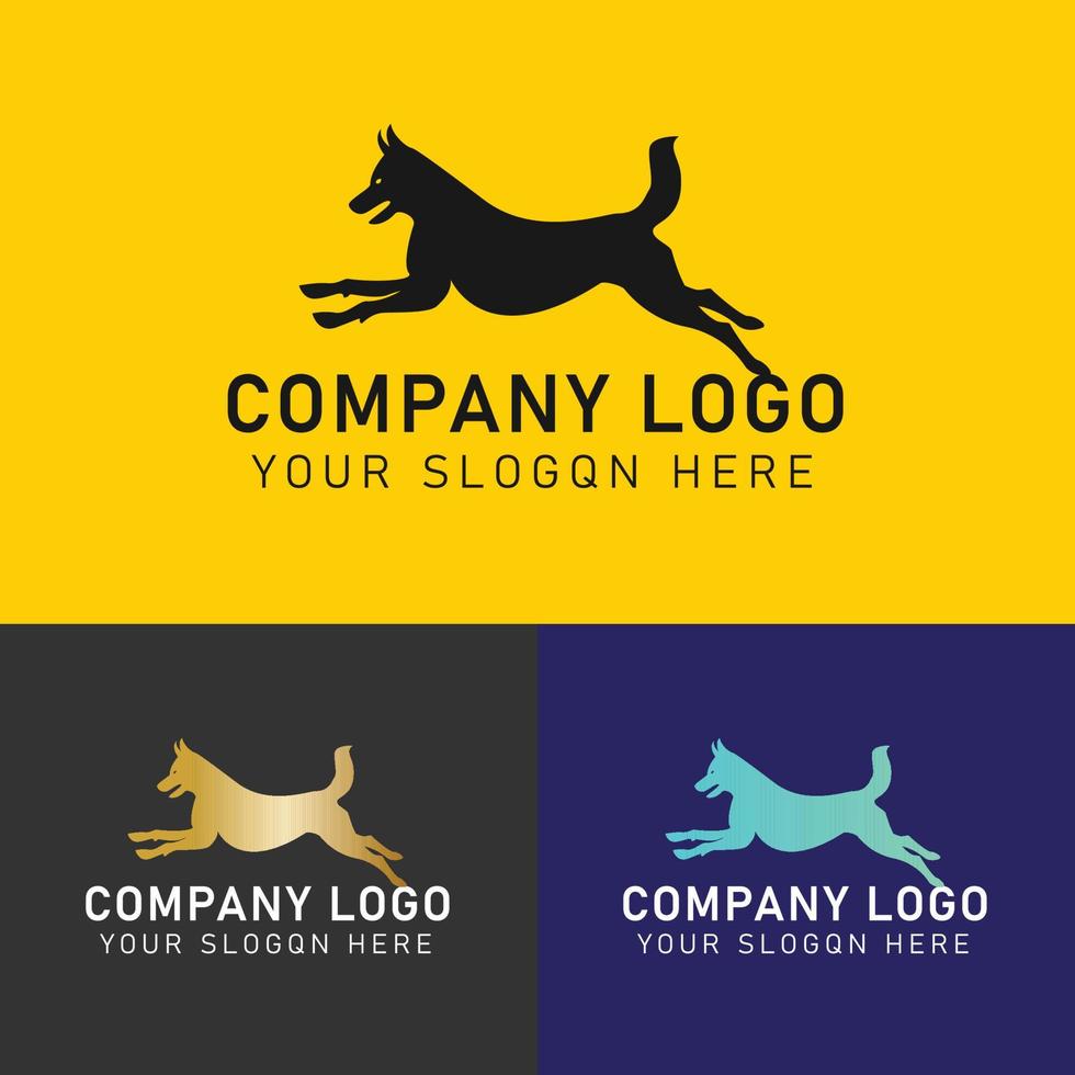 modern, minimalistische hond logo vector ontwerp