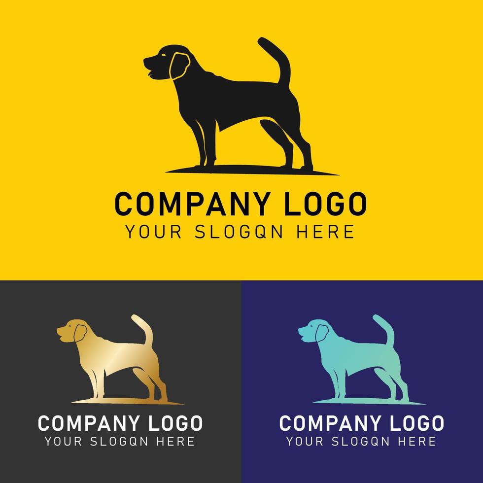 modern, minimalistische hond logo vector ontwerp