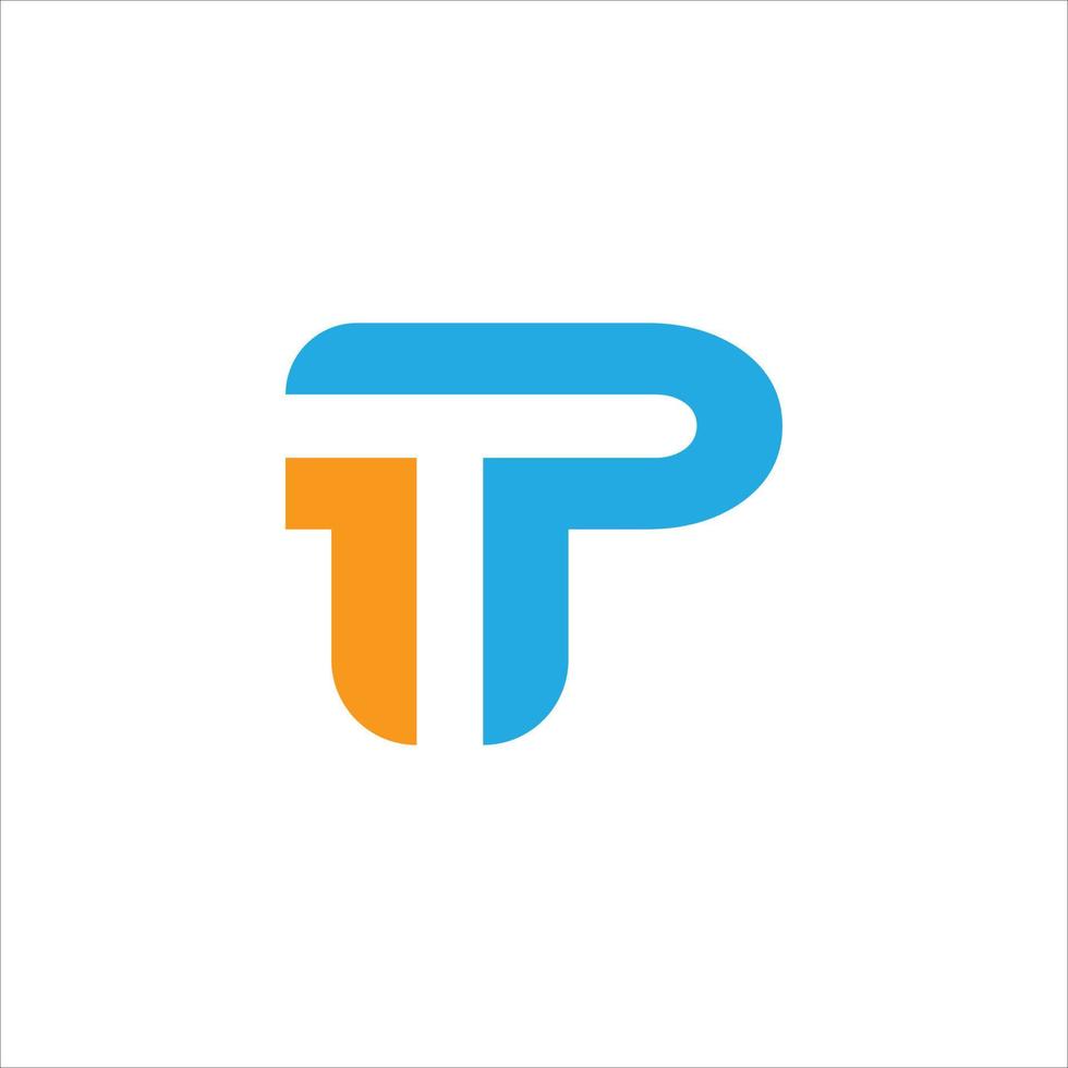 modern tp of pt letterteken logo vector